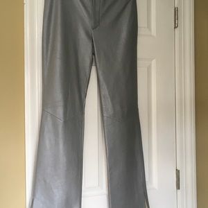 Silver gray   Super soft    High quality   Leather   Pants